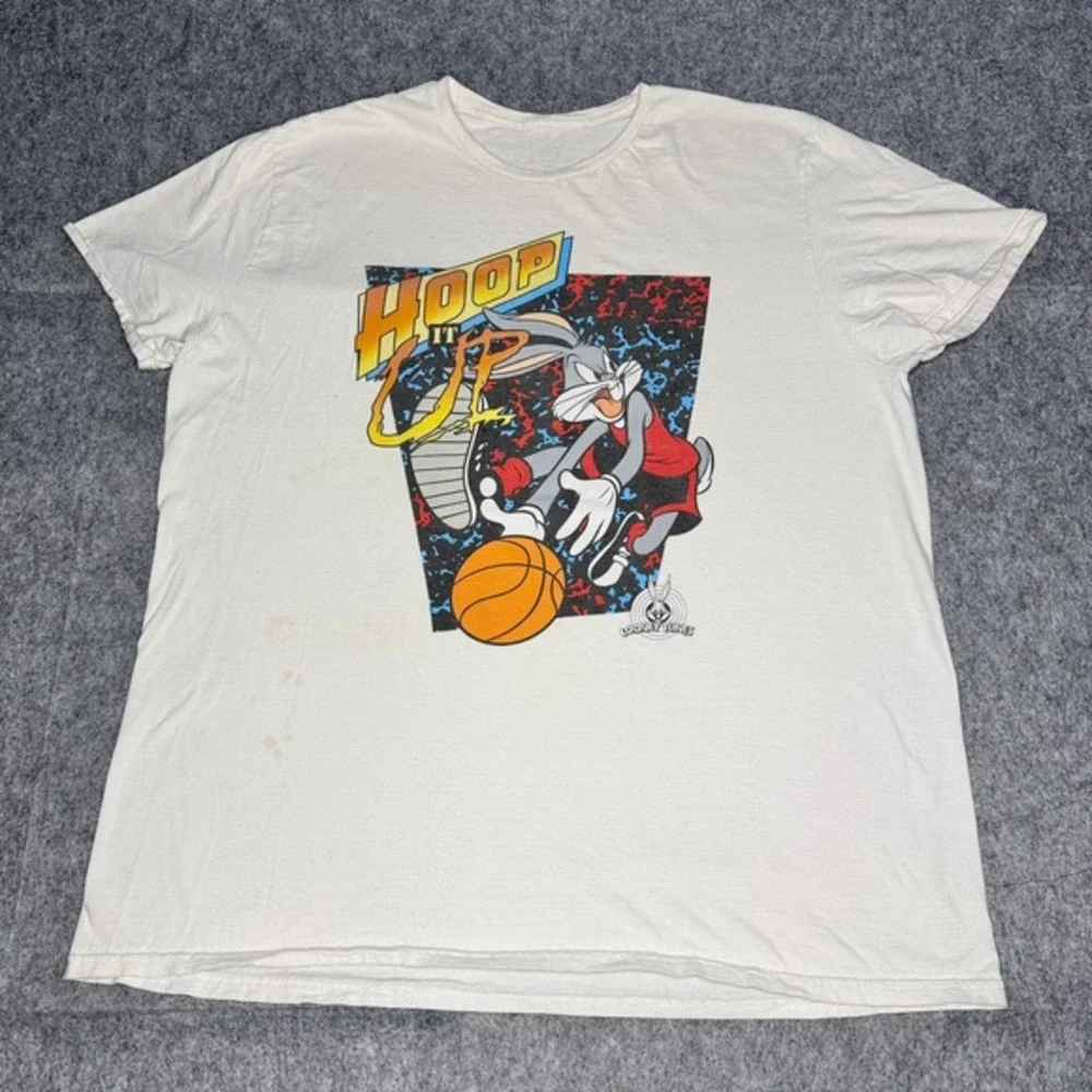 Looney Tunes Bugs Bunny Hoop It‎ Up Graphic Print T-Shirt Men's Size XXL